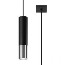 Sollux - Sottile Lampada a Sospensione 8 cm Nera, Cromata GU10 Lámpara colgante delgada de 8 cm Negro, Cromo GU10
