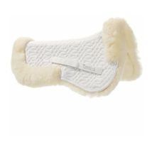 Sottocuscino Tattini in agnellino australiano e cotone con imbottitura taglia full: l full, bianco (01)
