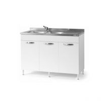 Sottolavello cucina componibile con ante 120 cm bianco