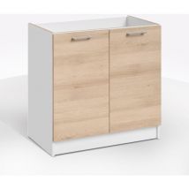 Bissolo Casa - sottolavello eco cm 80X46 H.82 bianco e rovere artisan