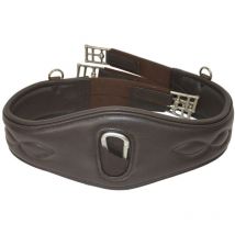 Winner - Sottopancia a caramella Soft-line in pelle soffice con anima neoprene per cavalli sensibili: 125 cm, Marrone
