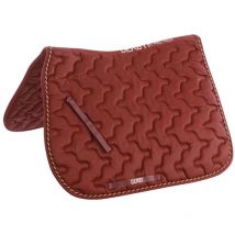 Sottosella Derby a onde con bordo rinforzato e corda in passamaneria: Full, Borgogna/multicolor/arancio