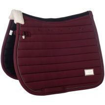 Sottosella inglese modello Livigno Elegance in tessuto tecnico con garrese in peluche: Sottosella Livigno pony rettangolare bordeaux