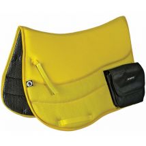 Sottosella inglese rettangolare con tasche, esterno in TTech e interno in Sympanova - Fucsia