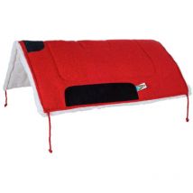 Sottosella Western basic imbottito in tinta unita con rinforzi in pelle - marrone