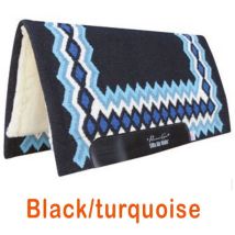 Sottosella western in lana smx hd Air Ride modello Shilloh 34x36' - Nero e Teal