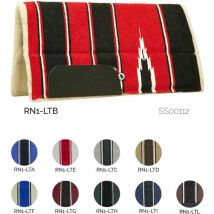 Sottosella western misura pony in tessuto navajo cotone e fondo in pura lana - rosso nero RN1-LTB