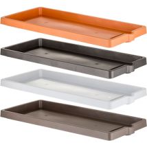 Sottovaso per fioriera rettangolare cm 94 x 36 x 5,5 - antracite