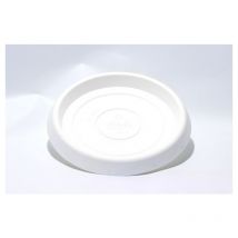 Sottovaso Circolare in Resina 28 cm. Bianco