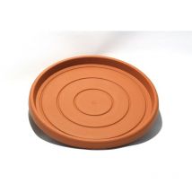 Sottovaso Circolare in Resina 50 cm. Terracotta