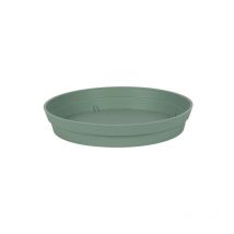 Sottovaso in polipropilene EDA 13625 v.la Diam.22,5 H.3,8 cm verde alloro EDA