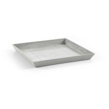Sottovaso Square 50 Bianco Grigio - 43 x 43 x h. 3,5 cm Ecopots