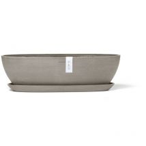 Ecopots - Sottovaso Sofia Lungo Tortora - 49,4 x 13,6 x h. 3 cm