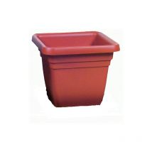 ICS - Vase carrA Laurus 35x35xh33 cm en polypropylA ne sans soucoupe pour plantes et fleurs