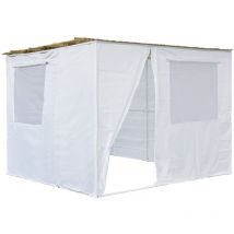 Habitat Et Jardin - Souccah en Kit nina ajustable 3 x 3 -3 Rouleaux de bambou et 3 tasseaux de bois