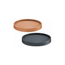 Led Leds - Salaire de résine ronde avec rouleaux de rouleaux rotatifs iprr 29xH5 cm Brown - Brown