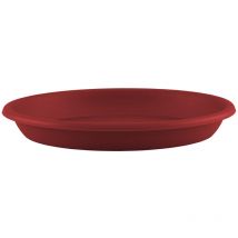 Soucoupe ronde 26cm rouge fonce