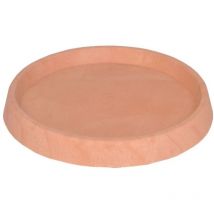 Soucoupe ronde en résine pour pot de fleur ø 45 cm Couleur Terre cuite