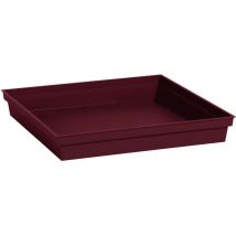 EDA - Soucoupe Toscane carrée 32 cm - Rouge bourgogne