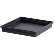 Soucoupe Toscane carrée 39 cm - Gris anthracite EDA