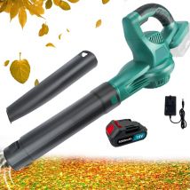 Soufflante sans fil puissante, soufflante à feuilles sans fil 18V (chargeur de batterie 1x3.0ah) - soufflante légère et puissante pour le jardin,
