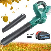 Soufflante sans fil puissante, soufflante à feuilles sans fil 18V (chargeur de batterie 1x5500mah) - soufflante légère et puissante pour le jardin,