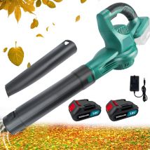 Soufflante sans fil puissante, soufflante à feuilles sans fil 18V (chargeur de batterie 2x5.5ah) - soufflante légère et puissante pour le jardin,
