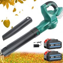 Soufflante sans fil puissante, soufflante à feuilles sans fil 18V (chargeur de batterie 2x5500mah) - soufflante légère et puissante pour le jardin,