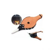 Soufflet De Cheminée Soufflet Pour Grill Souffleur à Air En Bois Souffleur De Feu Pour Cheminée Soufflet Pour Cheminée Charbon 37,7x13,7cm