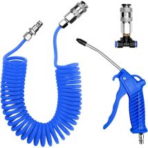 Jalleria - Soufflette à Air Comprimé, Pistolet de Soufflage d'air avec Tuyau Air Comprimé de 5 Mètres, Kit de Nettoyage de Pistolet à Air, avec
