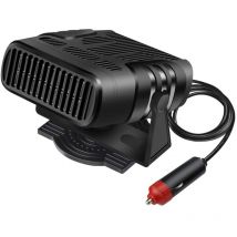 Souffleur d'air chaud pour voiture, purificateur de voiture, chauffage pour pare-brise avant, 120W, 12V, universel, double usage, noir