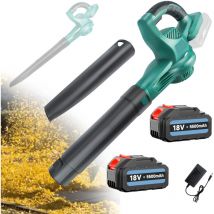 Teetok - Souffleur d'air sans fil, souffleur de feuilles électrique robuste avec batterie 2x5,5Ah et chargeur - Souffleur d'air léger et puissant