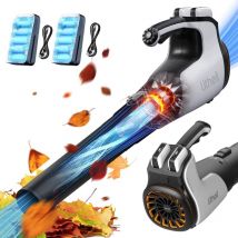 Litheli - Souffleur de feuilles 40Vx2, souffleurs de feuilles électriques 15,85 m³/min, moteur sans balai, alimenté par batterie pour souffler les