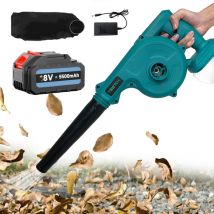 Souffleurs de feuilles et aspirateurs électriques, nettoyeur sans fil 2 en 1, pour feuille de pelouse, neige, voiture, dépoussiérage + batterie +1x