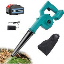 Souffleurs de feuilles et aspirateurs électriques, nettoyeur sans fil 2 en 1, pour feuille, neige, voiture, dépoussiérage +1 batterie 5,5 a +