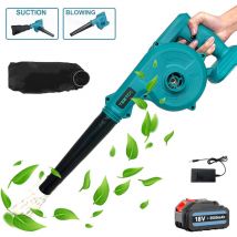 Teetok - Souffleurs et aspirateurs de feuilles électriques, souffleur d'air sans fil , pour la feuille de poussière de neige de jardin + batterie