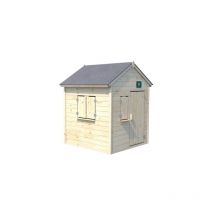 Soulet - Casita De Madera Infantil Janaka 145x129x163 Cm - Casita De Jardín Para Niños Personalizable - Madera Natural - Fácil Montaje