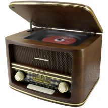 soundmaster NR961 Radio de table DAB+, FM AUX, USB, CD, Bluetooth avec télécommande marron X919652