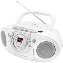 Soundmaster - SCD5100WE Radio-lecteur cd fm cd, aux, Cassette, fm blanc Y388353