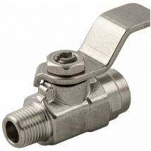 Rs Pro - Soupape à boisseau sphérique de process, 1/4pouce en Acier inoxydable bspp femelle 1/4', bspp mâle 1/4' ( Prix pour Paquet de 2 )