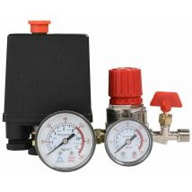 Start - Soupape de compresseur d'air Petit régulateur de soupape de commande de pressostat de compresseur d'air avec jauges