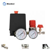 Bluedeer - Soupape de compresseur d'air Petit régulateur de soupape de commande de pressostat de compresseur d'air avec jauges