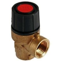 GITRAL – Soupape de sécurité 1/2" F – Pression max 3 bars – Filetage sortie – Plomberie chauffage