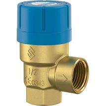 Flamco – Soupape de sécurité sanitaire 1/2' – 7-10 bars – Laiton – Filetage sortie, Pression max
