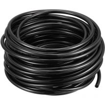 Tubo per aria, in poliuretano, lunghezza 15 m, 6 x 4 mm, colore: Nero