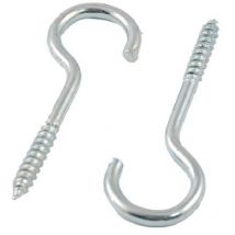 A12022700ux0135 Vite con Gancio Uncino Filettatura 3 mm per Quadri Lampade da Soffitto, Argento - Sourcing Map