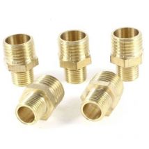 Sourcingmap a13073100ux0028-5pezzi da 1/4'a 1/8 pt' pt filetto maschio in ottone accoppiamento del tubo raccordo diritto