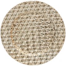 Sous-assiette en motif géométrique, dorée, ø 33 cm