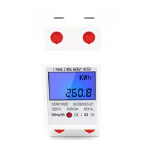 Sous compteur électrique monophasé,Simple tarif, Affichage LCD,blanc