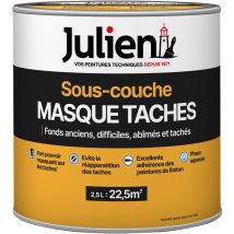 Sous-Couche Masque Taches - Pour fonds anciens, difficiles, abîmés, tachés - Mat Blanc 2,5L Julien